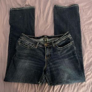 size 10 really cute boot, cut flared jeans